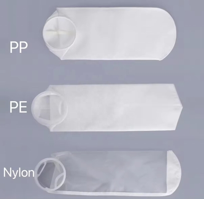 Manufacturer Food Grade 0.2 5 10 100 Micron Micron PP PE Steel Ring Nylon Mesh Liquid Filter Bag Polyester Filter Bags