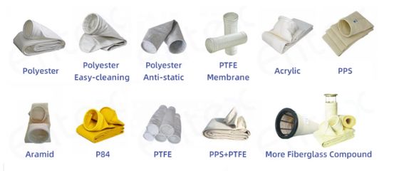 800#PTFE Dust Collector Filter Bag High Temperature New Pocket Type for Air Filter in Retail and Manufacturing Industries