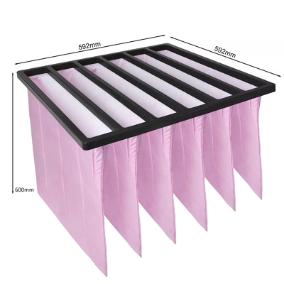 Customized Good Quality F6 F7 F8 Air Handler Filter Bag Fiberglass Factory Price Pocket Filter Bag Glass Fiber Filter