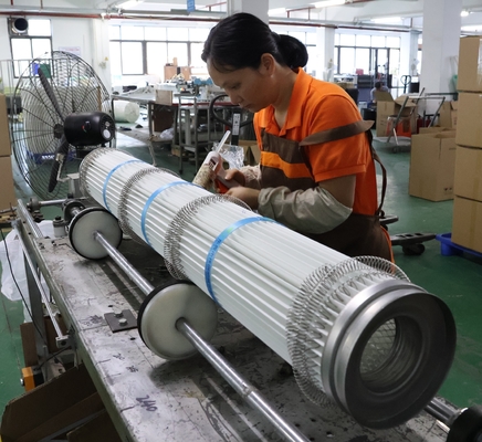 Industrial Customized 250x150 Cartridge Air Filter Element Cotton and Fiberglass Material for Dust Collection